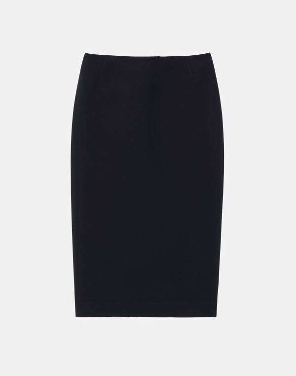 lafayette148 Wool-Silk Crepe Pencil Skirt