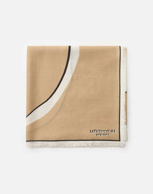 Lafayette148 Yarn Print Cashmere-Silk Scarf