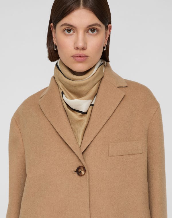 Lafayette148 Yarn Print Cashmere-Silk Scarf