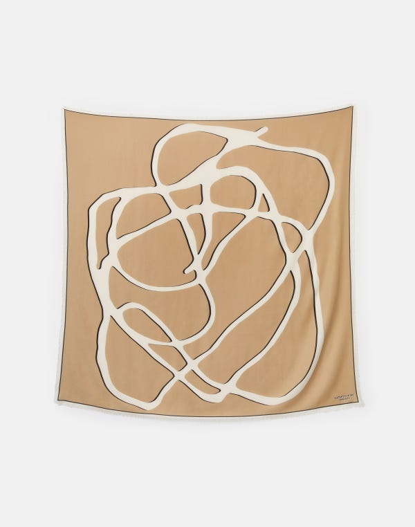 lafayette148 Yarn Print Cashmere-Silk Scarf