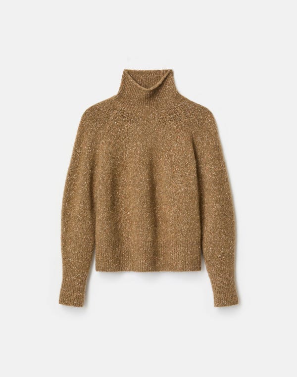lafayette148 Lofty Alpaca-Cotton Donegal Sunburst Sweater