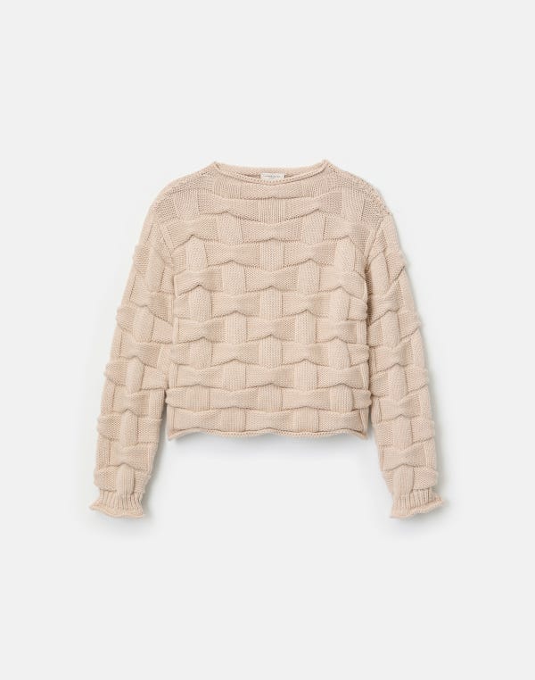 lafayette148 Lofty Merino Wool Basket Stitch Sweater