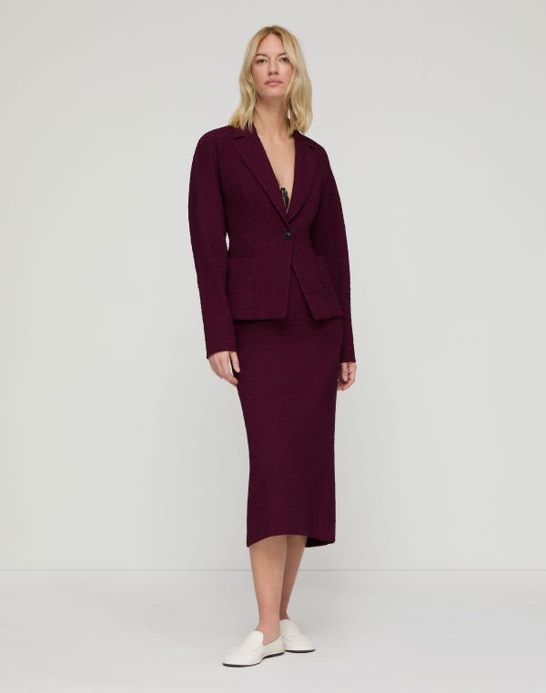 Lafayette148 Matelassé Jacquard Pintuck Back Jacket