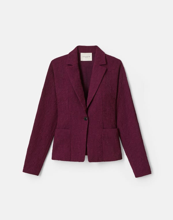 lafayette148 Matelassé Jacquard Pintuck Back Jacket