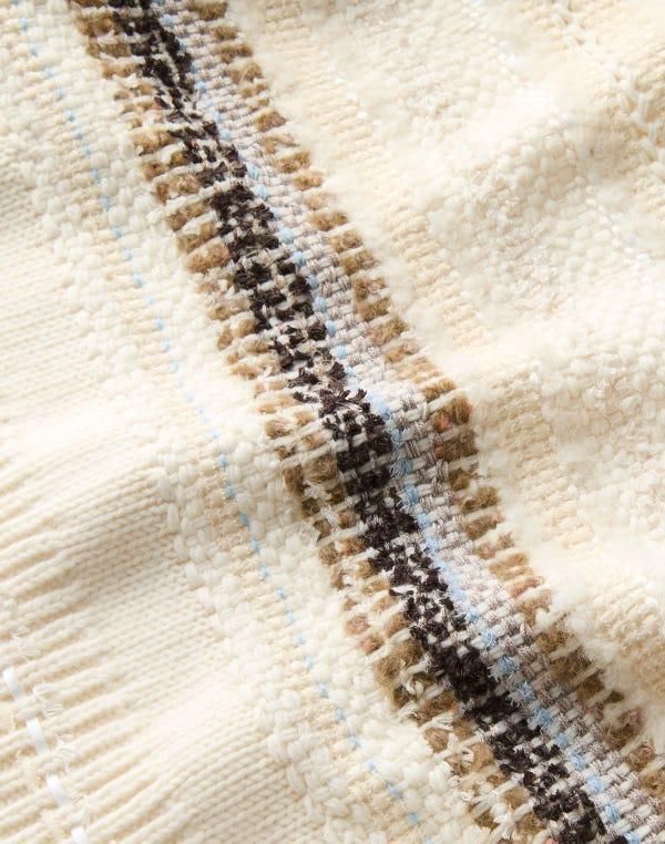 Lafayette148 Merino Wool-Cashmere Knit & Handwoven Cardigan