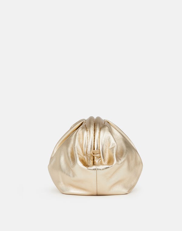Lafayette148 Metallic Lambskin Leather Pochette Clutch