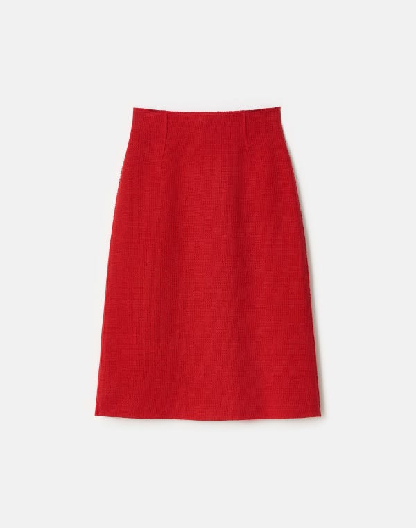 lafayette148 Organic Cotton Dobby A-Line Midi Skirt