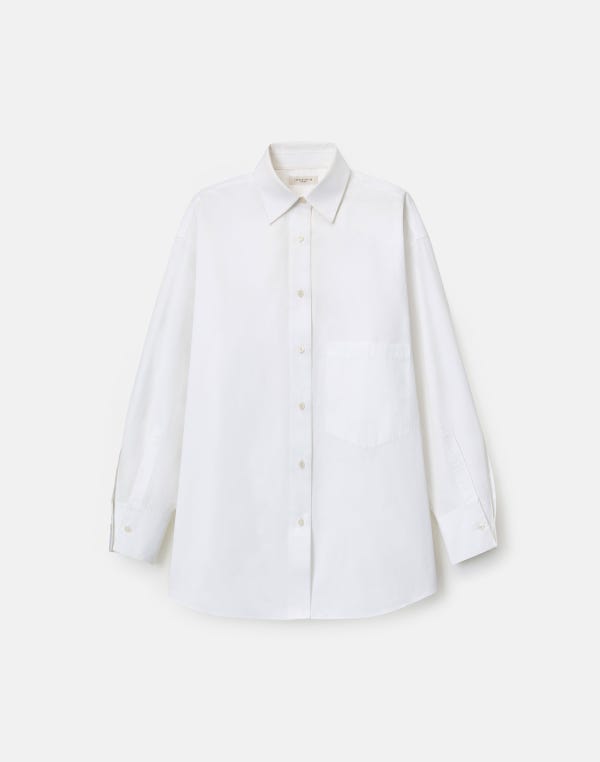 lafayette148 Organic Cotton Poplin Collared Oversized Shirt