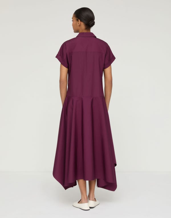 Lafayette148 Organic Cotton Poplin Drop Waist Shirtdress