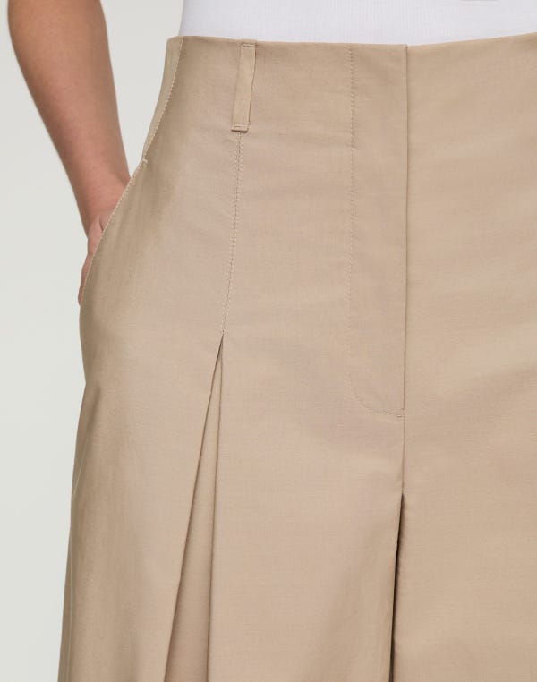 Lafayette148 Organic Cotton Poplin Warren Wide Leg Pant