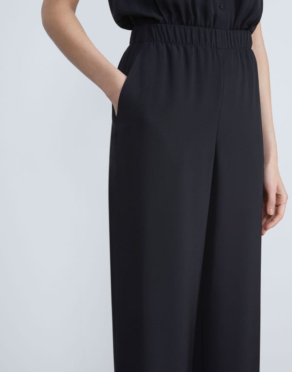 Lafayette148 Organic Silk Crepe De Chine Perry Pant