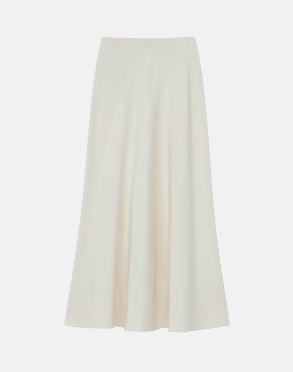 lafayette148 Organic Silk Stretch Crepe De Chine Bias Skirt