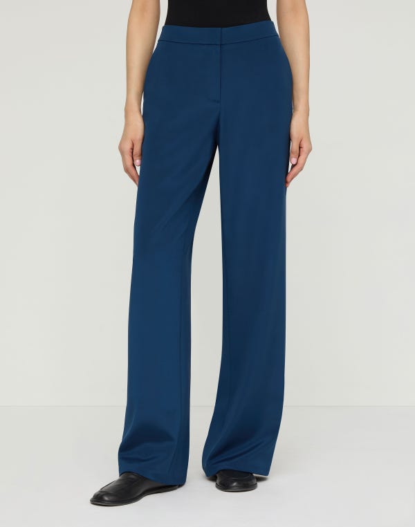 Lafayette148 Organic Silk Stretch Crepe De Chine Sullivan Pant