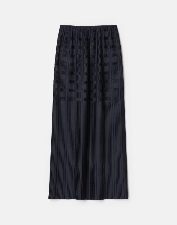 lafayette148 Recycled Satin Basketweave Plissé Skirt