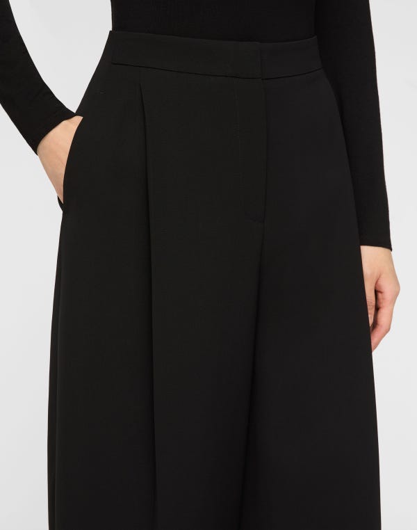 Lafayette148 Responsible Finesse Crepe Cooper Pleated Barrel Leg Ankle Pant