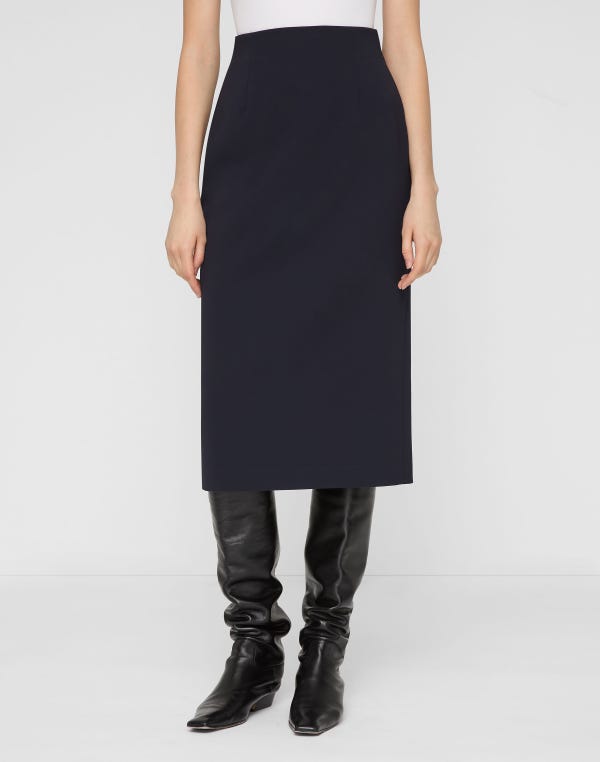 Lafayette148 Responsible Finesse Crepe High Waisted Pencil Skirt