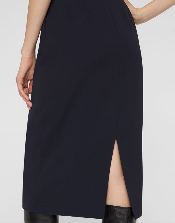 Lafayette148 Responsible Finesse Crepe High Waisted Pencil Skirt