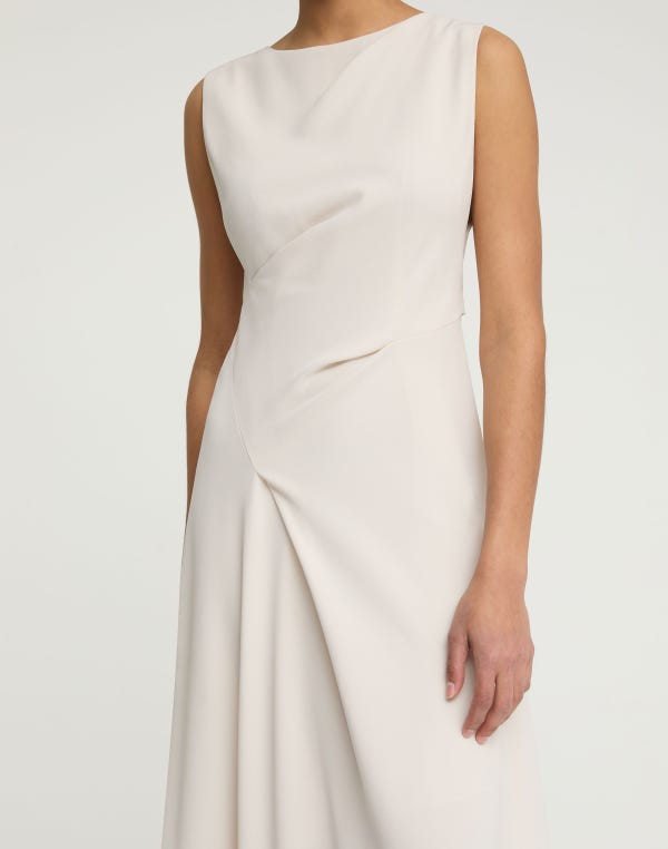 Lafayette148 Responsible Finesse Crepe Sleeveless Maxi Dress