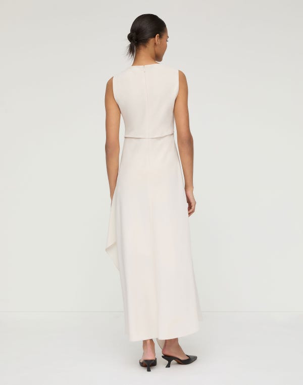 Lafayette148 Responsible Finesse Crepe Sleeveless Maxi Dress