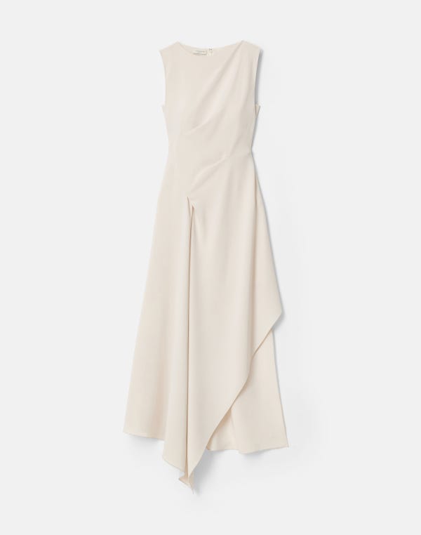 lafayette148 Responsible Finesse Crepe Sleeveless Maxi Dress