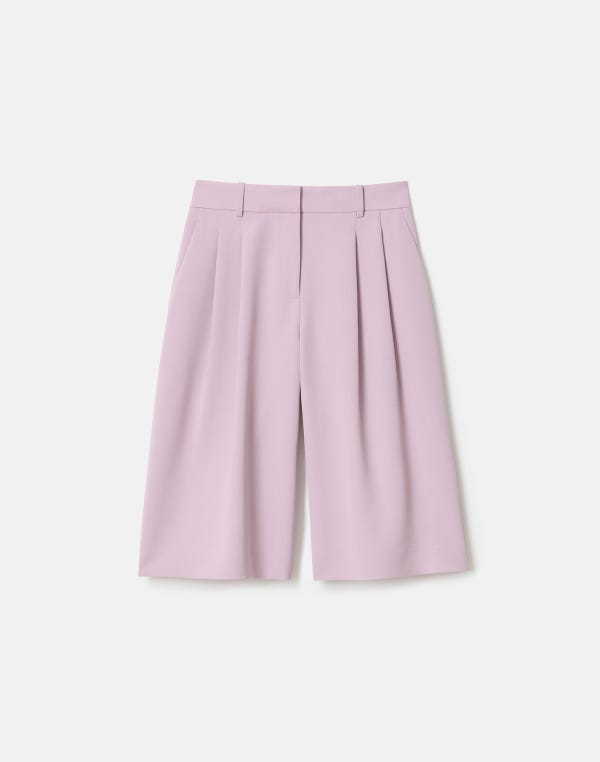 lafayette148 Responsible Finesse Crepe Sutton Wide Leg Short
