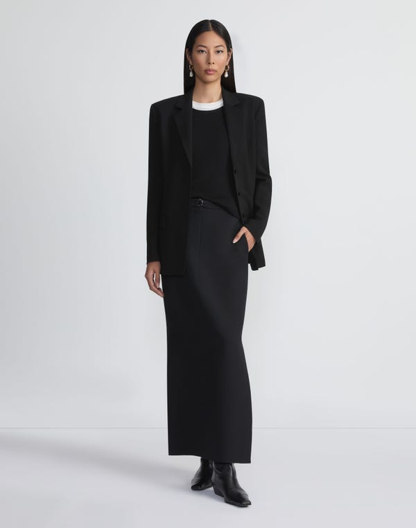 Lafayette148 Responsible Finesse Crepe Three Button Blazer