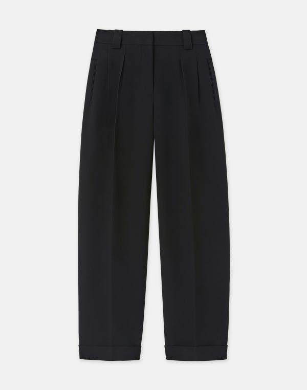 lafayette148 Responsible Finesse Crepe Wyatt Barrel Leg Pant