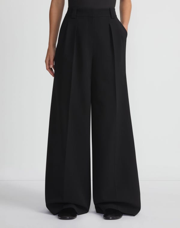 Lafayette148 Responsible Finesse Crepe Wyatt Wide Leg Pant