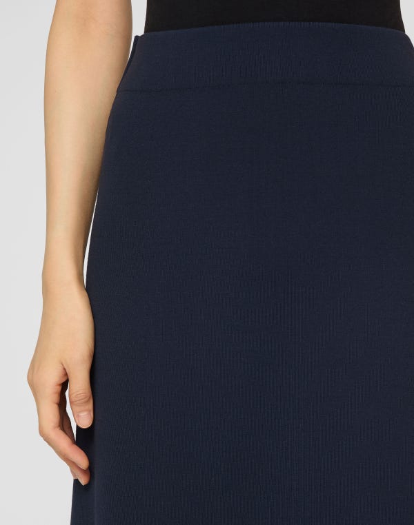 Lafayette148 Responsible Matte Crepe Knit Midi Skirt