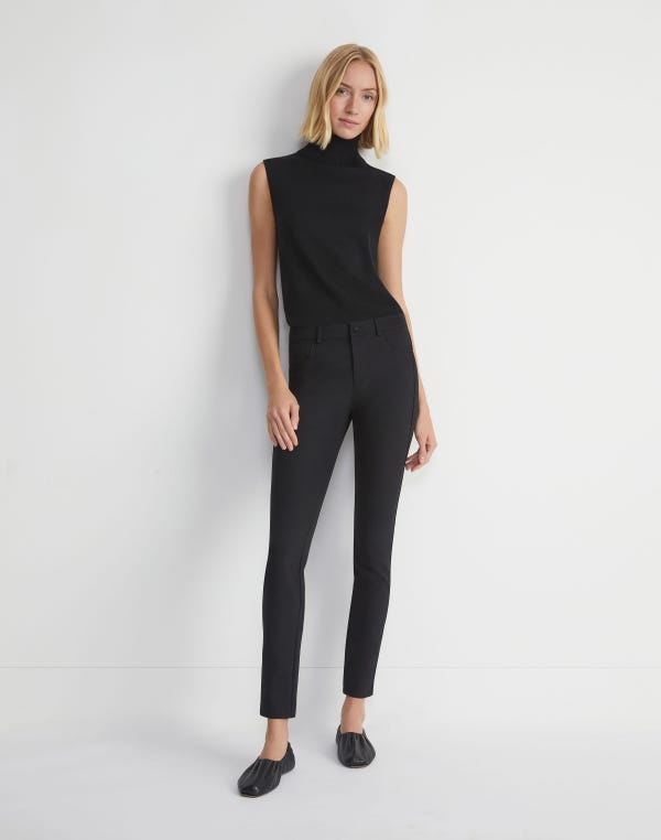 Lafayette148 Responsible Matte Crepe Sleeveless Turtleneck