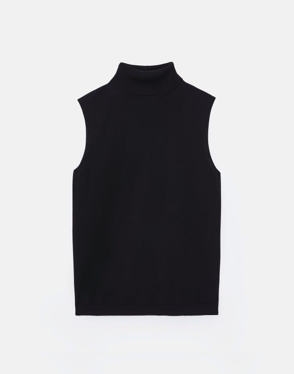 lafayette148 Responsible Matte Crepe Sleeveless Turtleneck