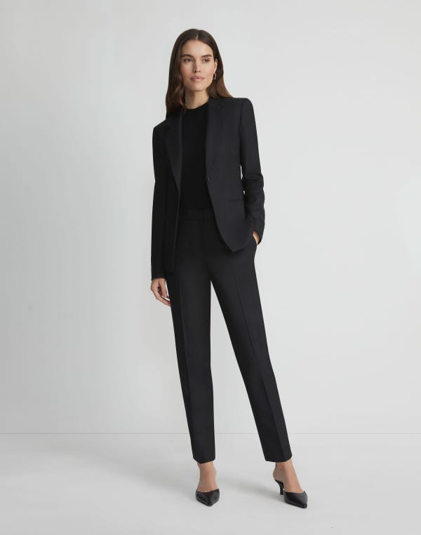Lafayette148 Responsible Stretch Wool Clinton Ankle Pant