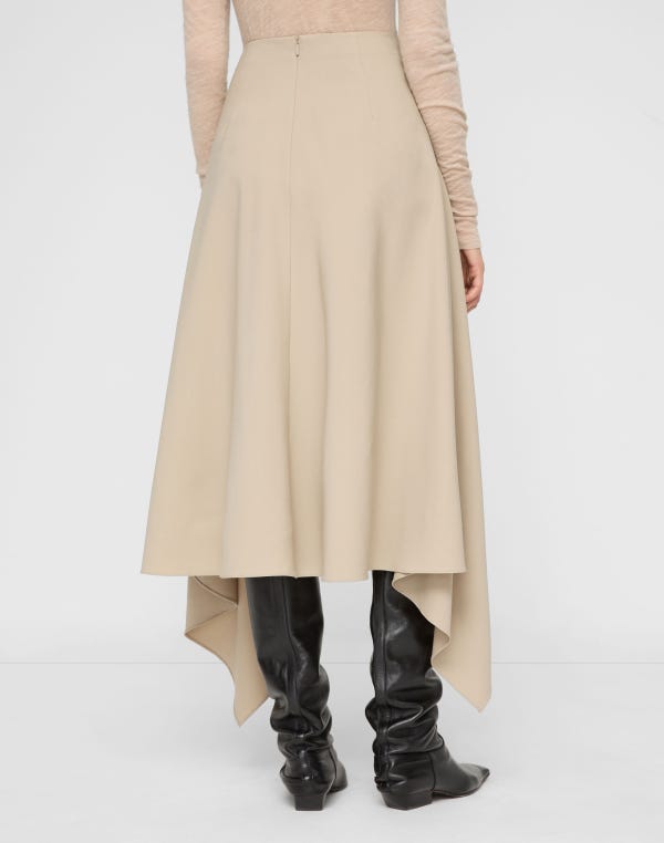 Lafayette148 Responsible Stretch Wool Handkerchief Skirt