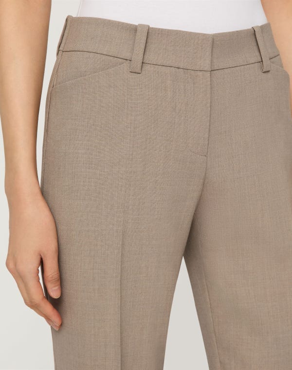 Lafayette148 Responsible Stretch Wool Reade Straight Leg Pant