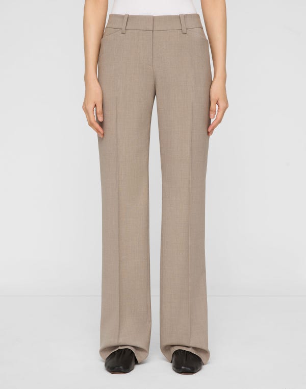Lafayette148 Responsible Stretch Wool Reade Straight Leg Pant