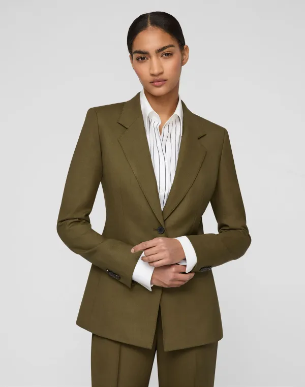 Lafayette148 Responsible Stretch Wool Single Button Blazer