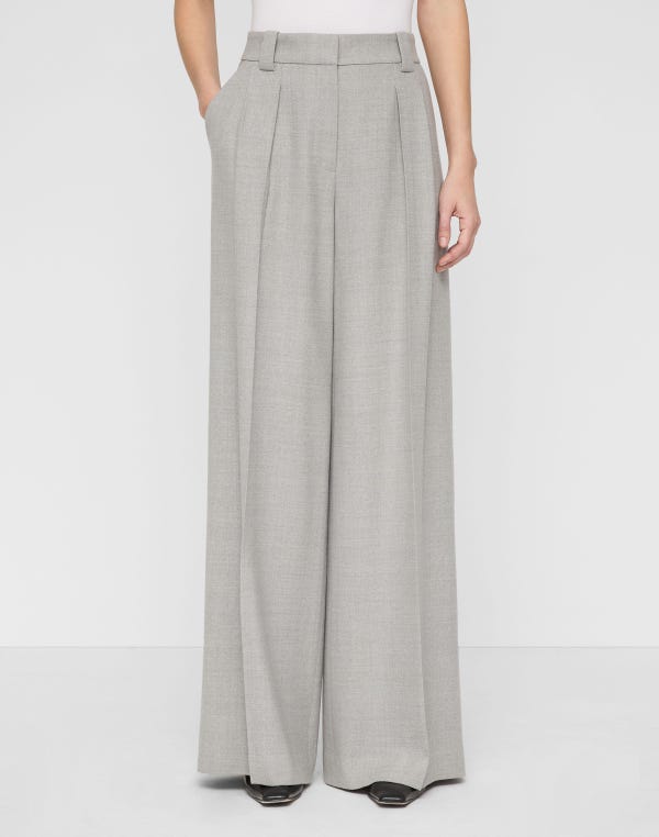Lafayette148 Responsible Virgin Wool Wyatt Wide Leg Pant