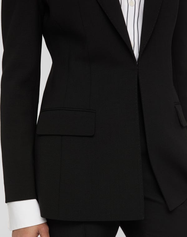 Lafayette148 Responsible Wool Double Face Fitted Blazer