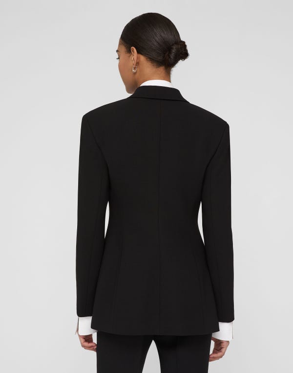 Lafayette148 Responsible Wool Double Face Fitted Blazer