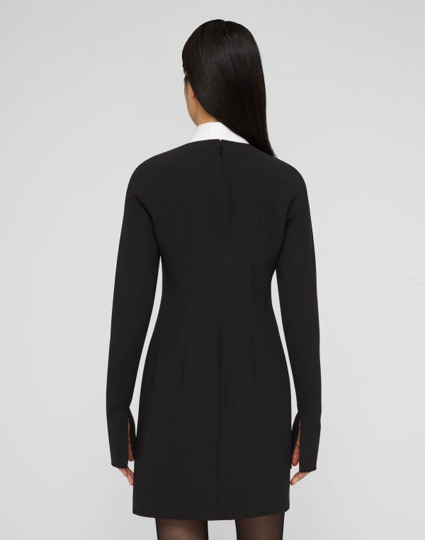 Lafayette148 Responsible Wool Double Face Long Sleeve Fitted Dress