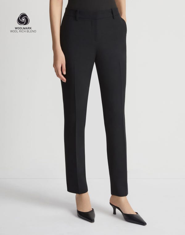Lafayette148 Responsible Wool Double Face Manhattan Cigarette Pant
