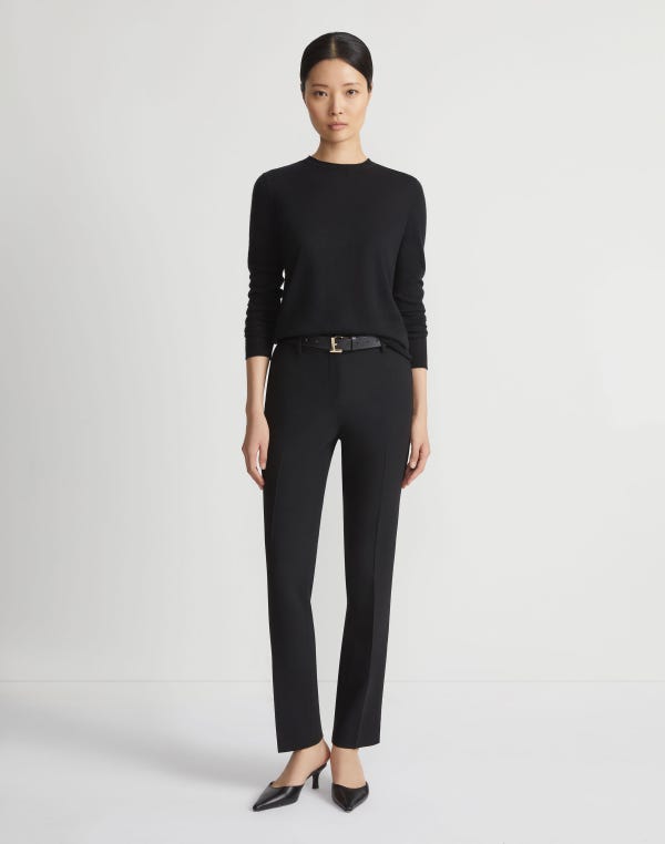 Lafayette148 Responsible Wool Double Face Manhattan Cigarette Pant
