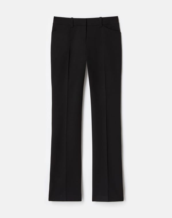 lafayette148 Responsible Wool Double Face Reade Straight Leg Pant