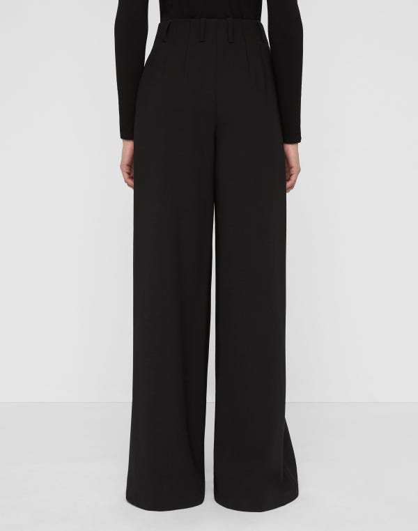 Lafayette148 Responsible Wool Double Face Warren Pleated Wide Leg Pant