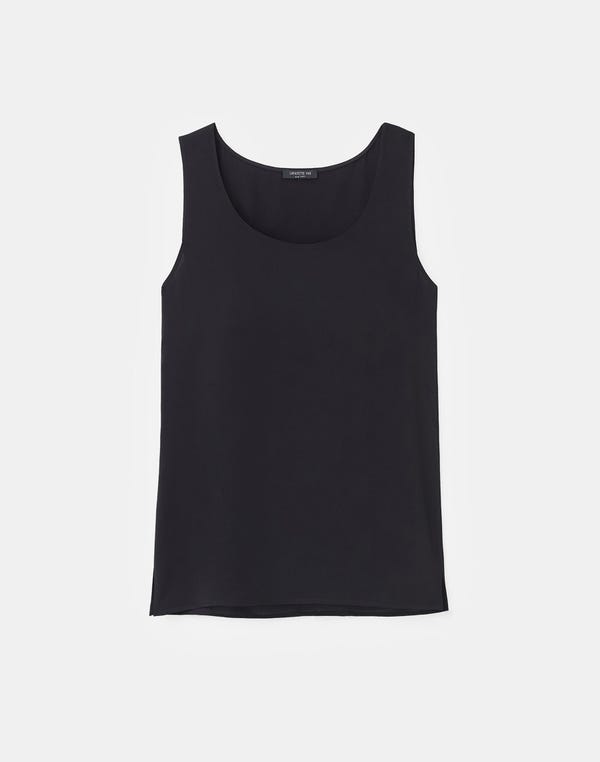 lafayette148 Silk Double Georgette Sleeveless Blouse