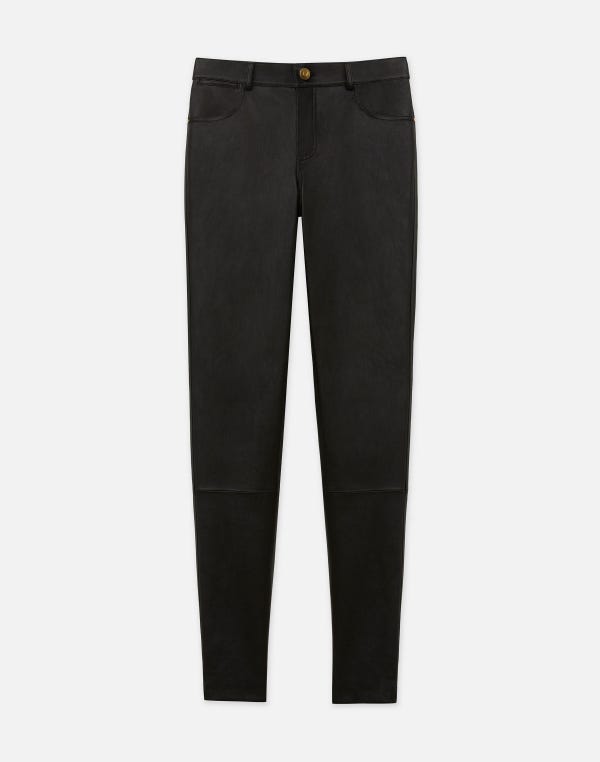 lafayette148 Silky Stretch Nappa Leather Mercer Pant
