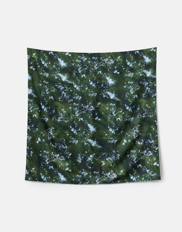 lafayette148 Splattered Glaze Print Silk Twill Scarf