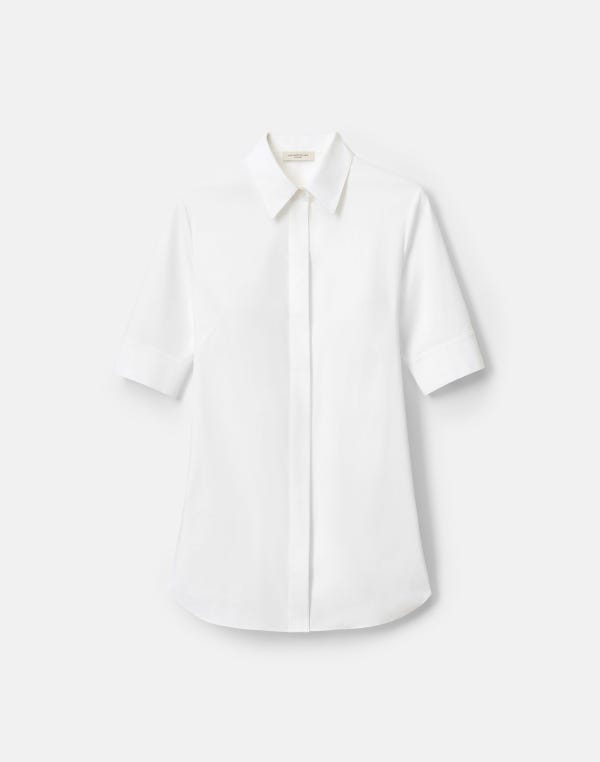 lafayette148 Stretch Cotton Tie Back Sagaponack Shirt