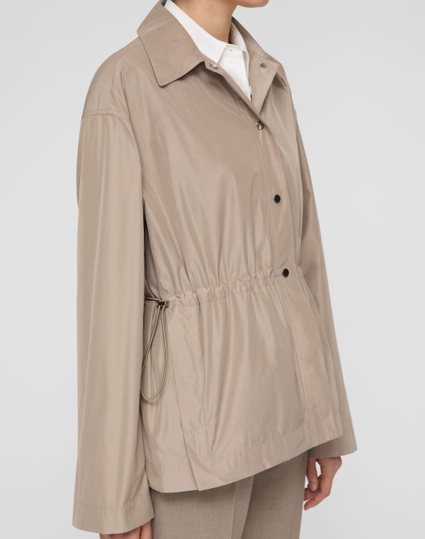 Lafayette148 Tech Twill Gathered Waist Oversized Jacket