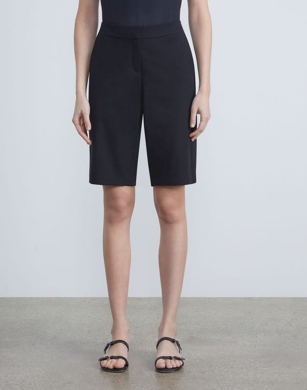Lafayette148 Technical Stretch Cotton Twill Manhattan Bermuda Short